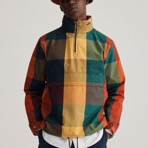 Aime Leon Dore Anorak Jacket ALD Queens NY Pullover Plaid Shirt Size XL